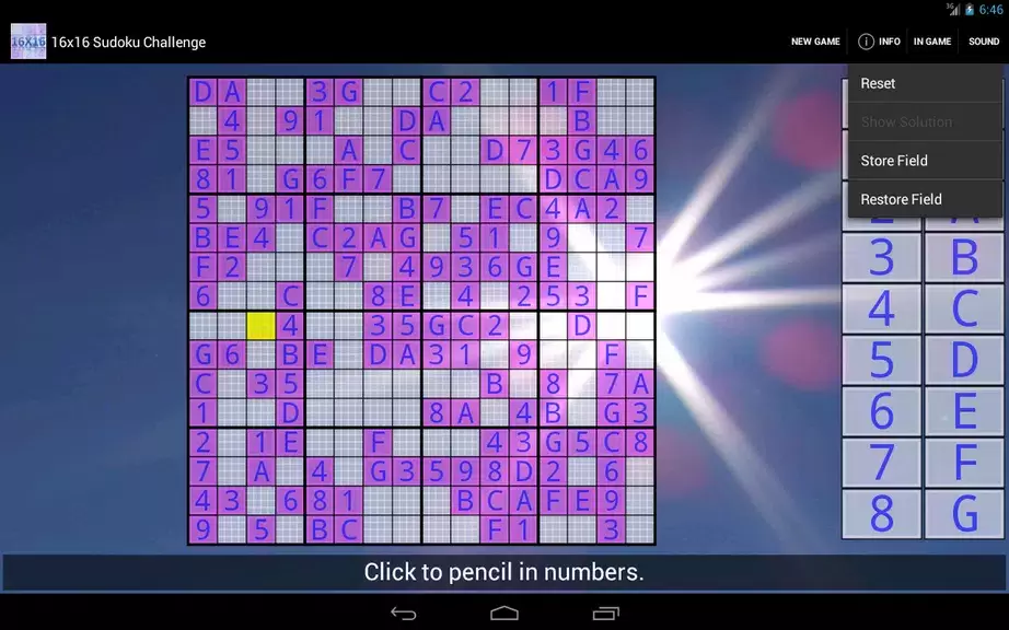 16x16 Sudoku Challenge HD ภาพหน้าจอ 3