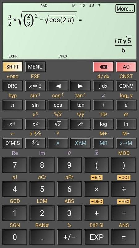 HiPER Scientific Calculator 螢幕截圖 1