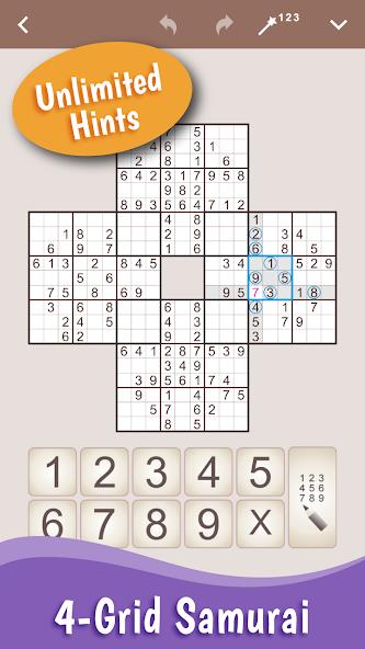 MultiSudoku: Samurai Sudoku Mod Tangkapan skrin 1