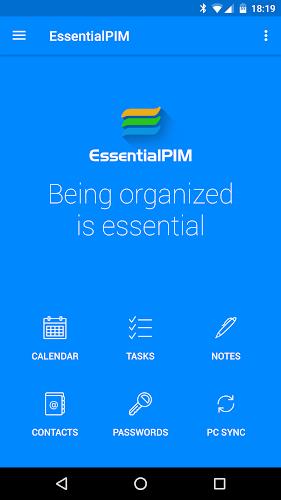 EssentialPIM - Your Organizer स्क्रीनशॉट 0