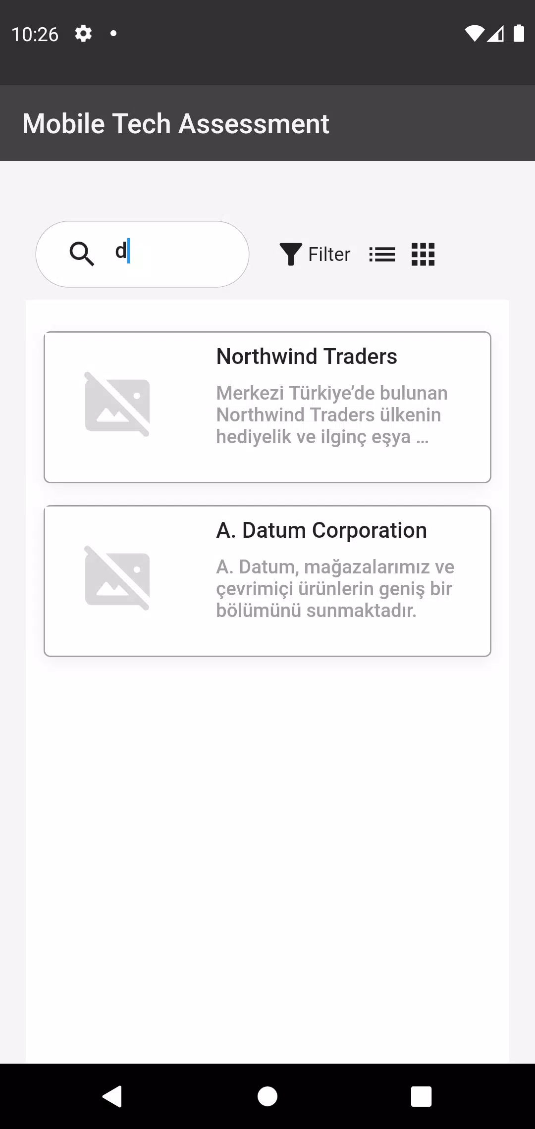 Flutter Tech Assessment Ảnh chụp màn hình 1