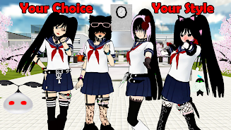 SchoolGirl AI 3D Anime Sandbox Captura de tela 0