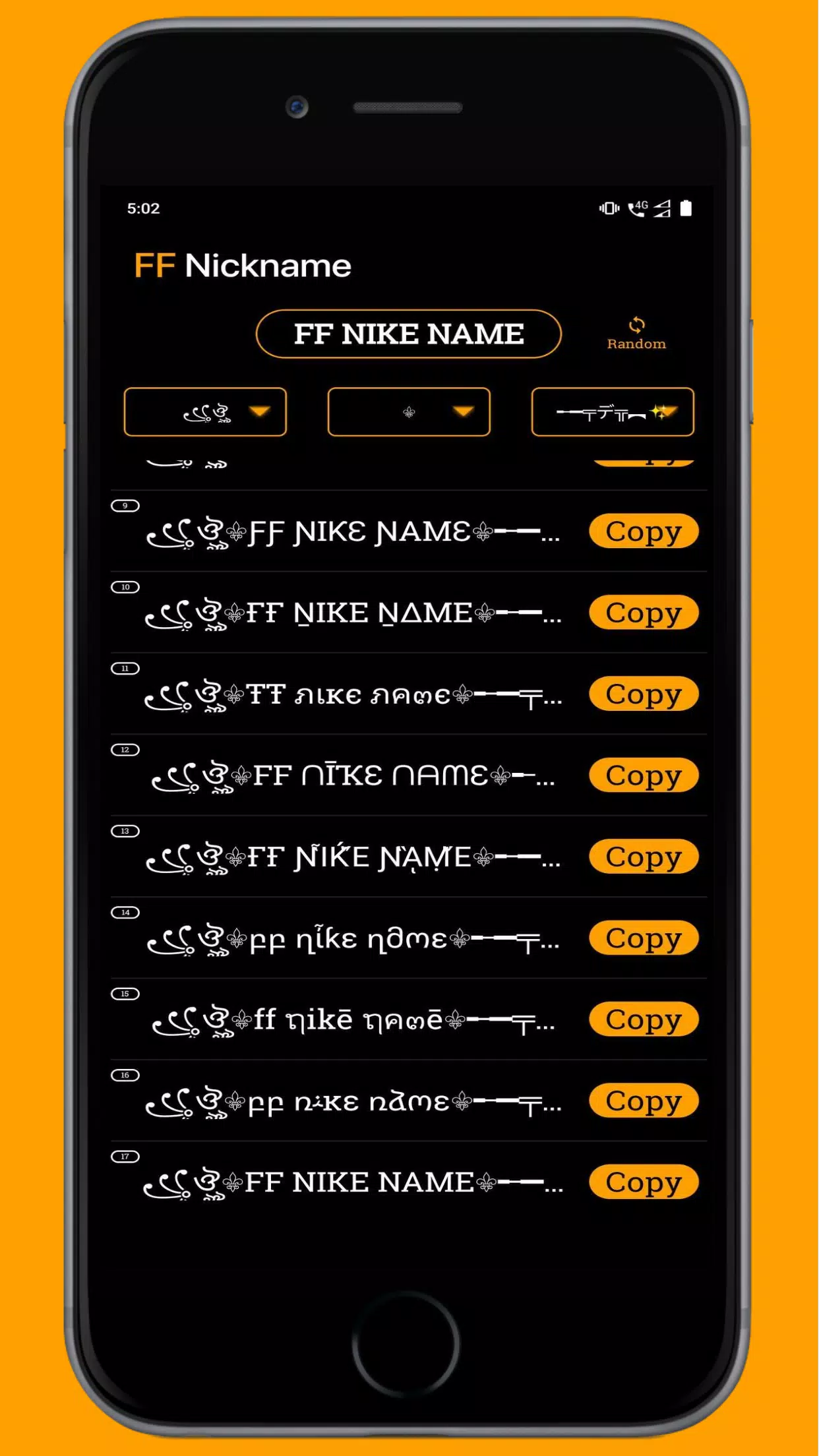 FF Name Creator - Nickname Generator For Games ภาพหน้าจอ 2