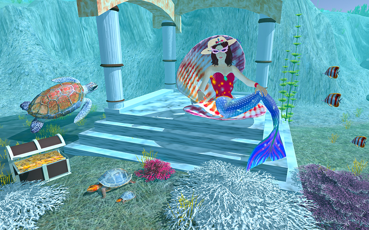 Underwater Turtle Sea Mermaid Zrzut ekranu 0