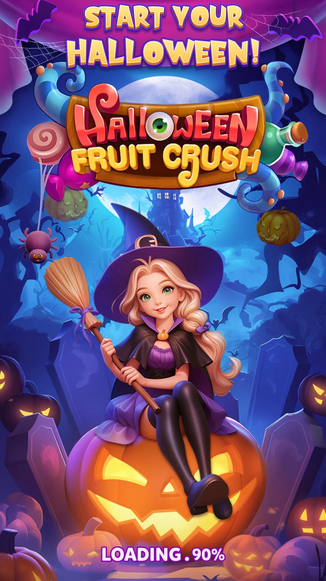 Halloween Fruit Crush Ảnh chụp màn hình 0