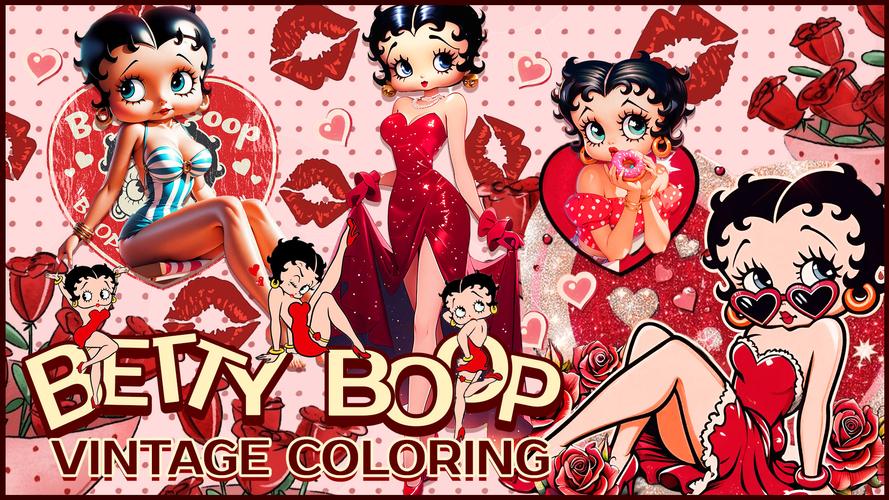 Betty Boop Vintage Coloring Ảnh chụp màn hình 3