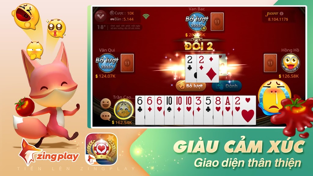 Tiến lên Miền Nam - Tiến Lên - ZingPlay Tangkapan skrin 2