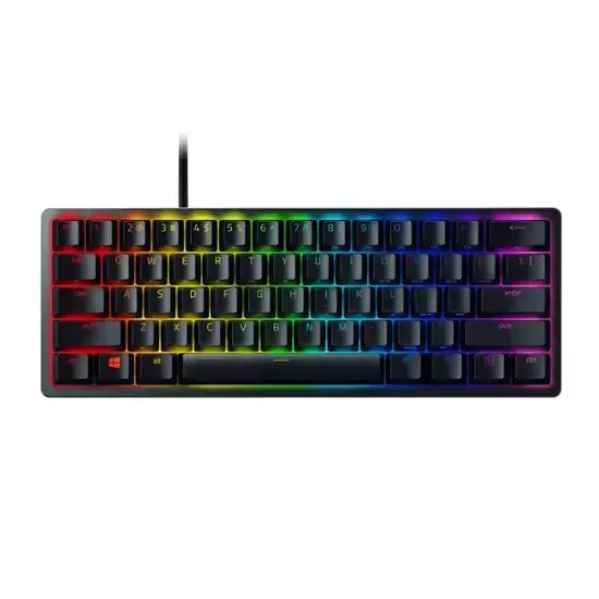 Razer -Huntsman Mini 60％有线的光学点击开关游戏键盘与Chroma RGB背光 - 黑色