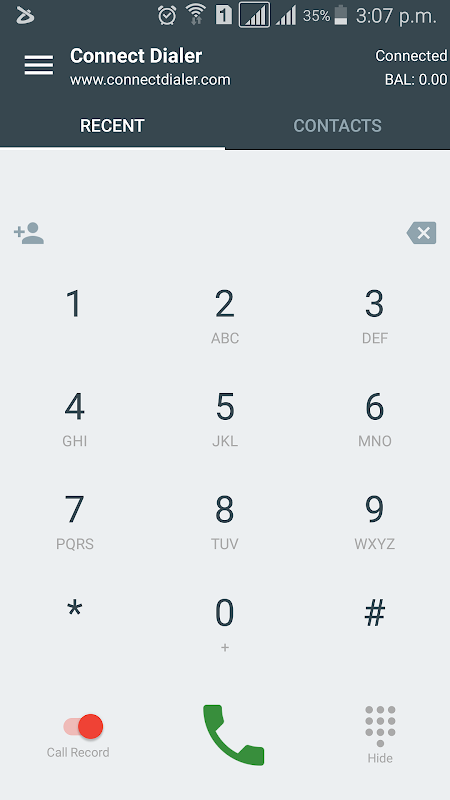 Schermata Connect Dialer 2