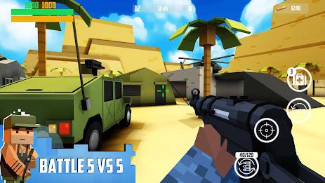 Block Gun 3D: FPS Shooter PvP ဖန်သားပြင်ဓာတ်ပုံ 0