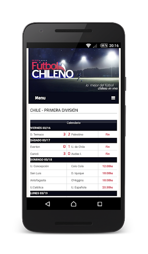 Live Chilean Soccer Zrzut ekranu 2