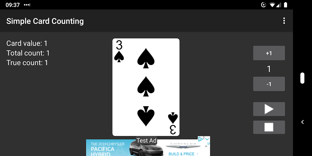 Simple Card Counting ဖန်သားပြင်ဓာတ်ပုံ 1