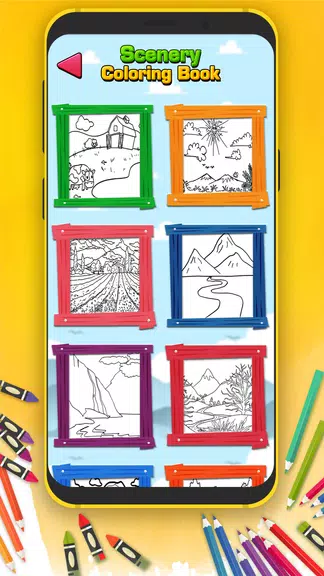 Scenery Coloring Book Zrzut ekranu 2