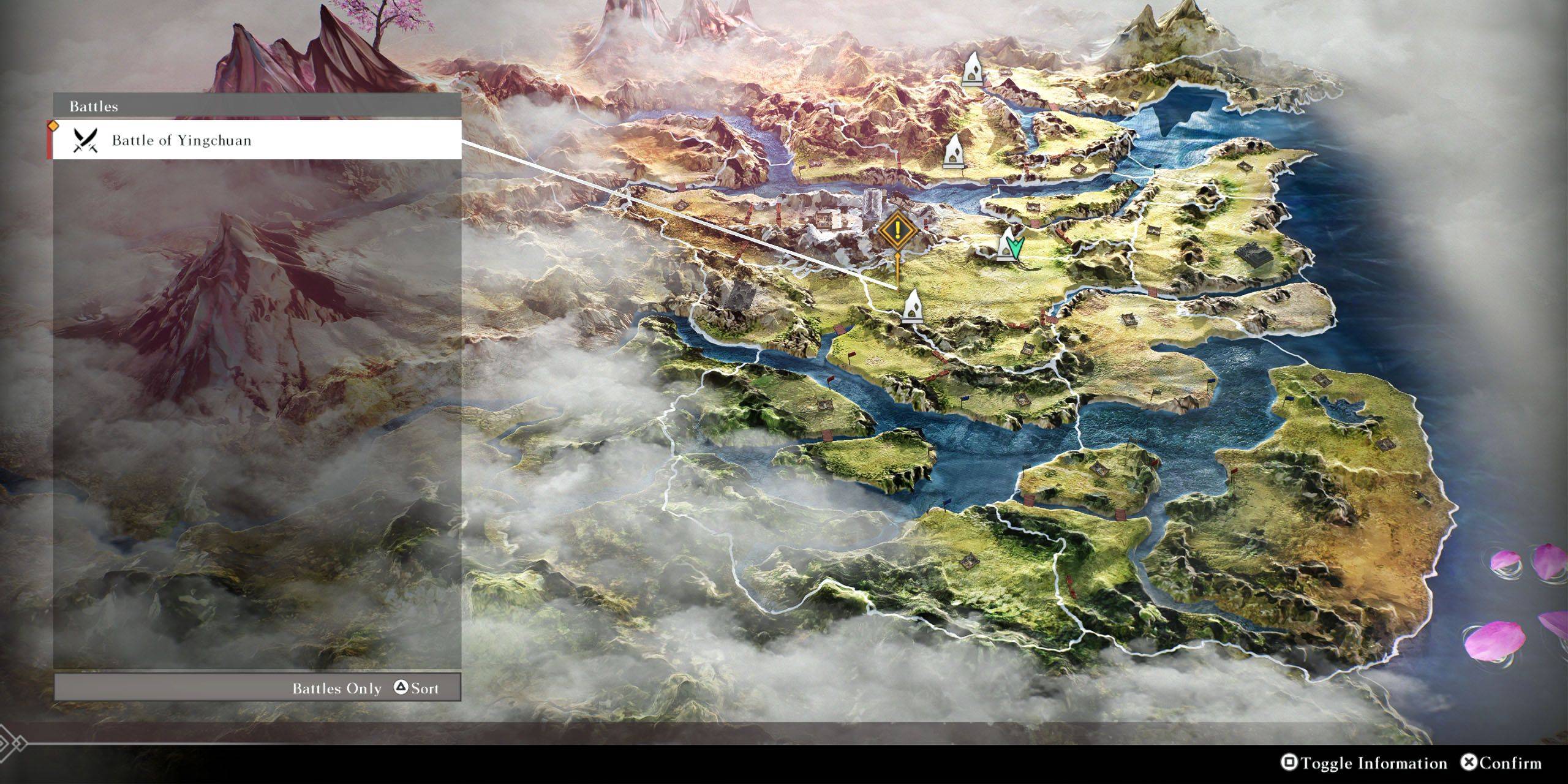 Sélection des Repères et affichage des informations dans Dynasty Warriors: Origins