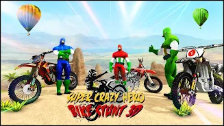 Bike Games Stunts: Spider Hero 스크린샷 3