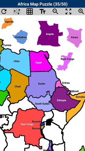 Africa Map Puzzle ဖန်သားပြင်ဓာတ်ပုံ 3