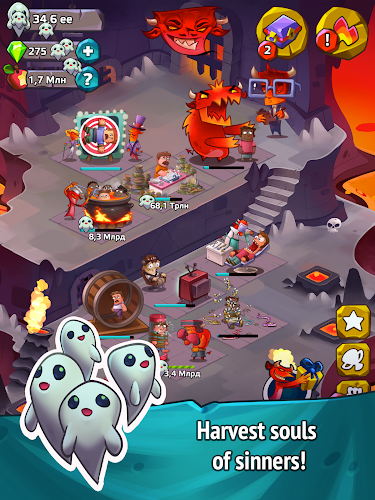 Idle Evil Clicker: Hell Tap 螢幕截圖 1