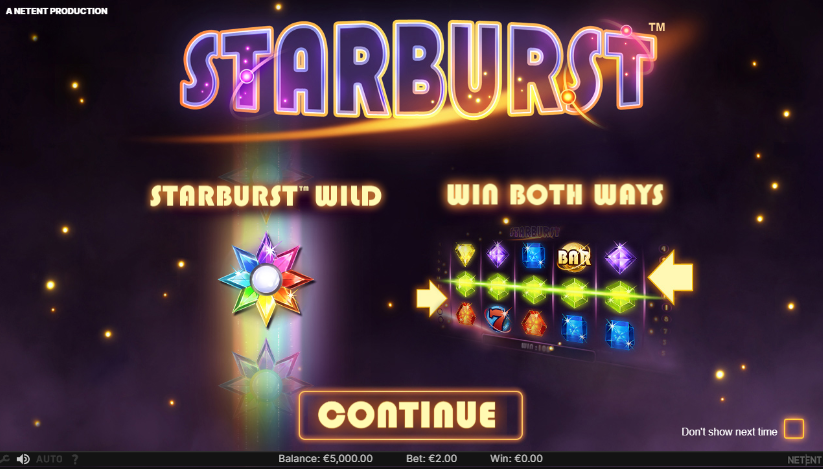 Starburst Slot 螢幕截圖 2