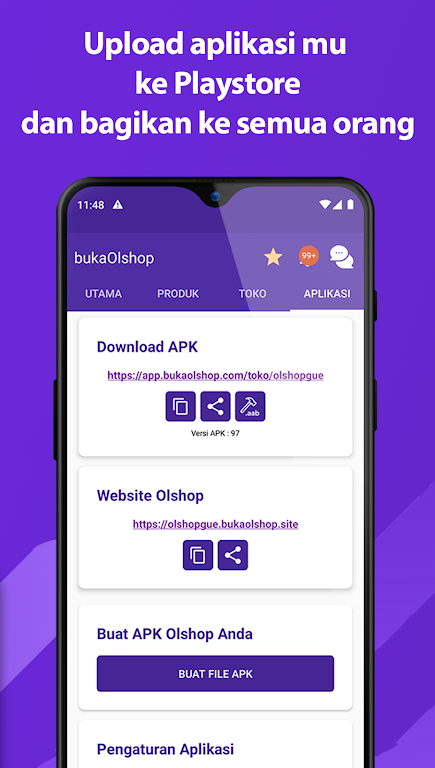 Schermata bukaOlshop - Buat App Toko 2