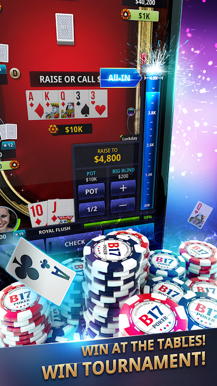 Schermata B17 Poker - Texas Hold'em, Live cam poker 1