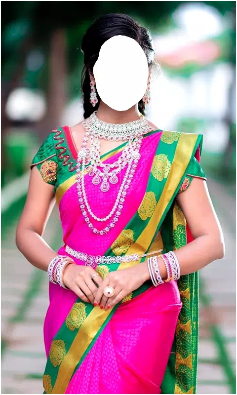 South Indian Women Saree Photo Capture d'écran 3