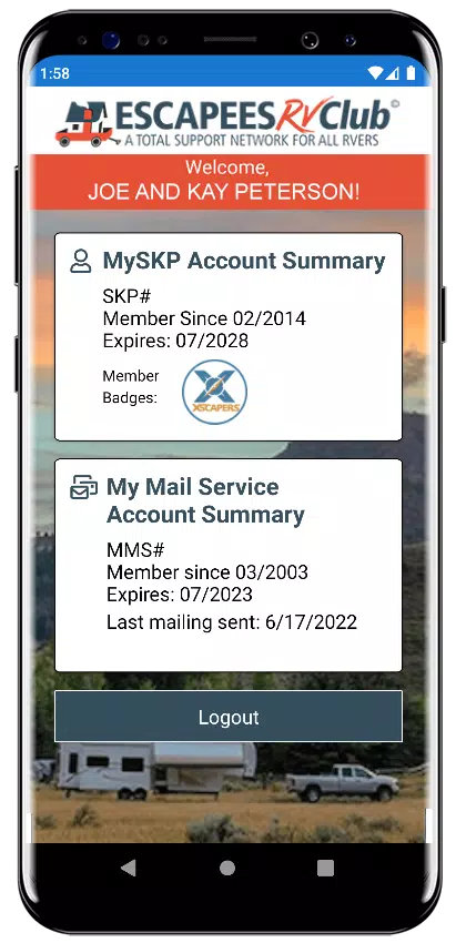 Escapees RV Club Mobile App 螢幕截圖 0
