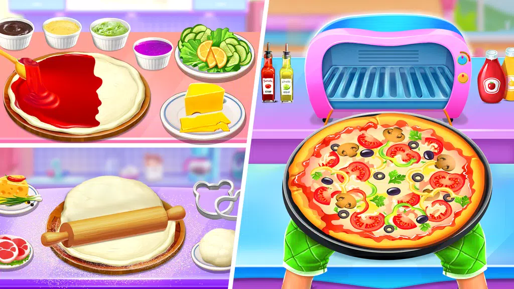 Pizza Maker Food Cooking Games Schermafbeelding 1