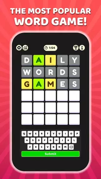 W Challenge - Daily Word Game ภาพหน้าจอ 0