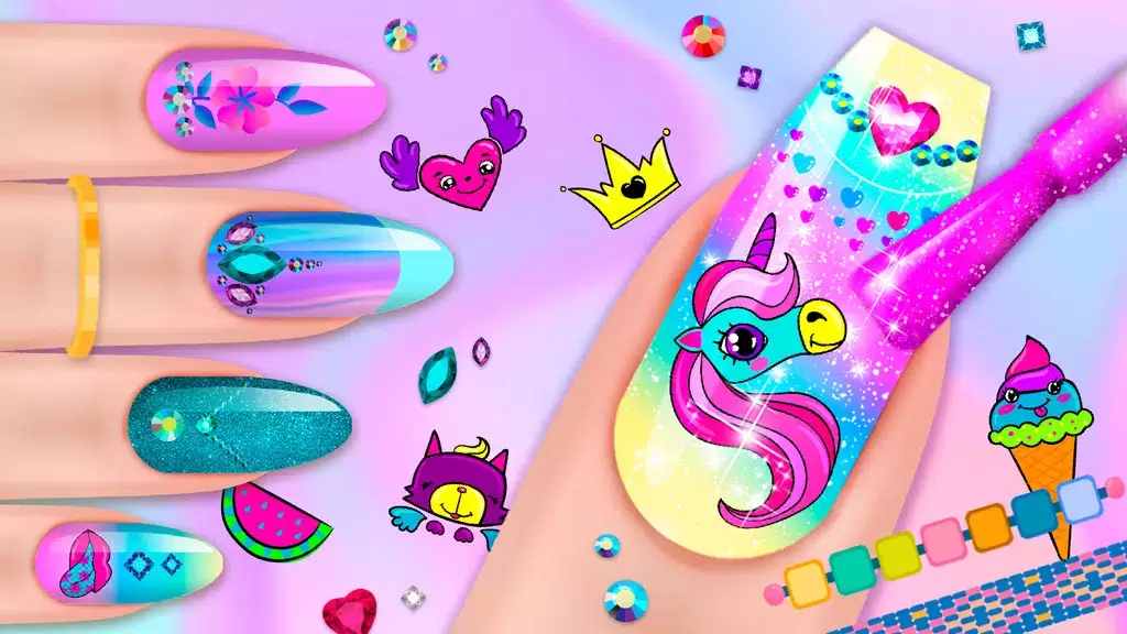 Girls Nail Salon Game:Nail Art Captura de tela 0