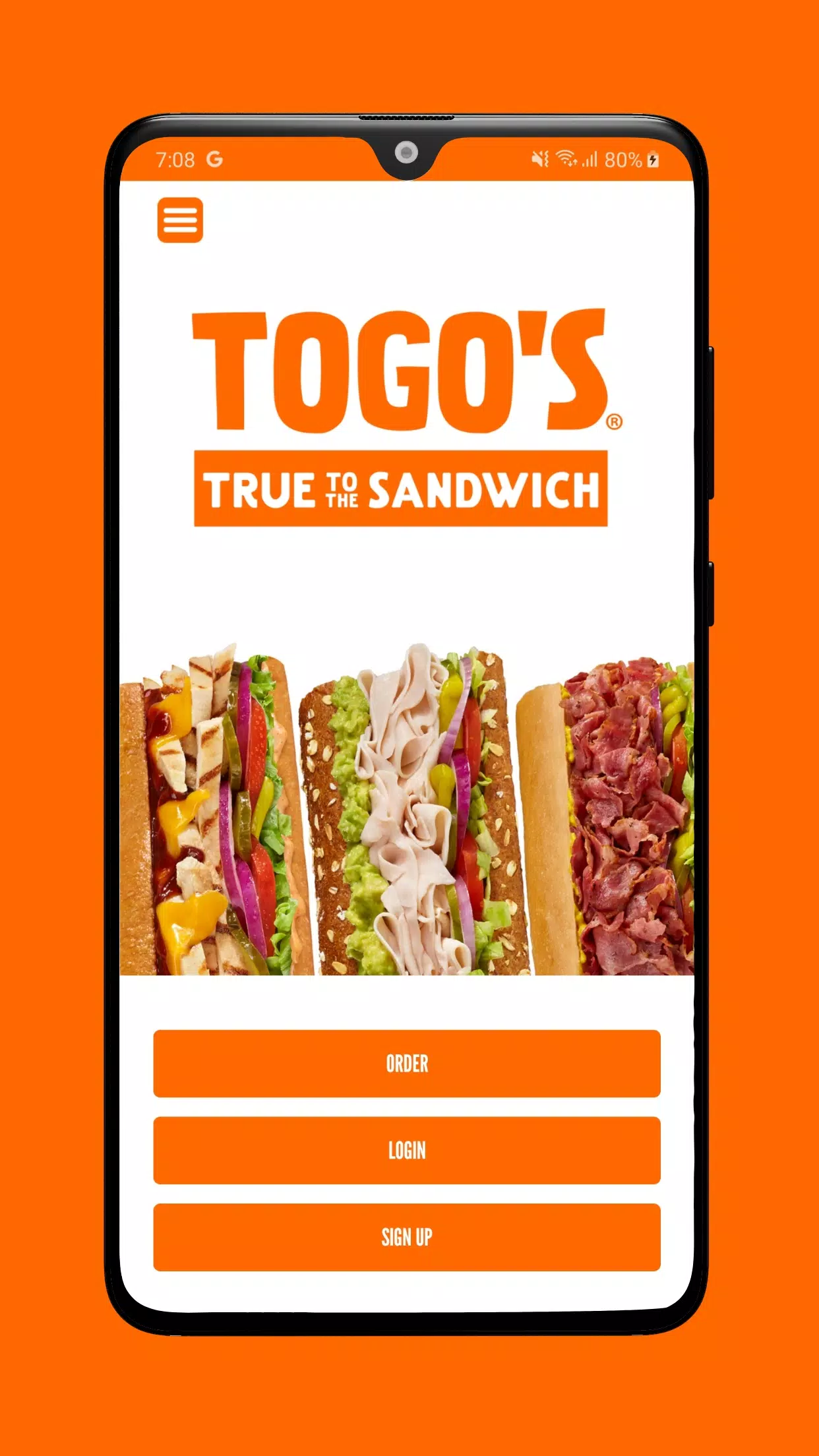 TOGO's Sandwiches 螢幕截圖 0