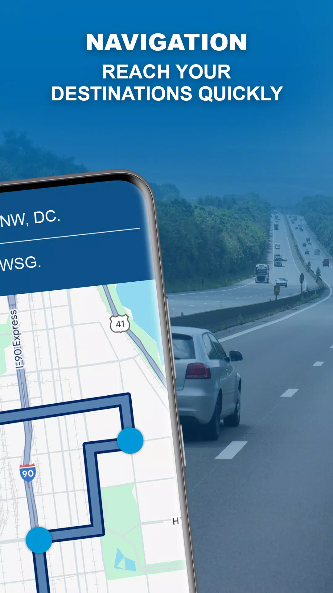GPS Navigation: Road Map Route Schermafbeelding 2