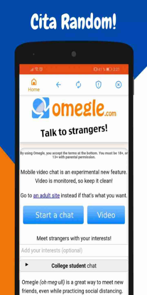 Omegle : Talk to Strangers ภาพหน้าจอ 0