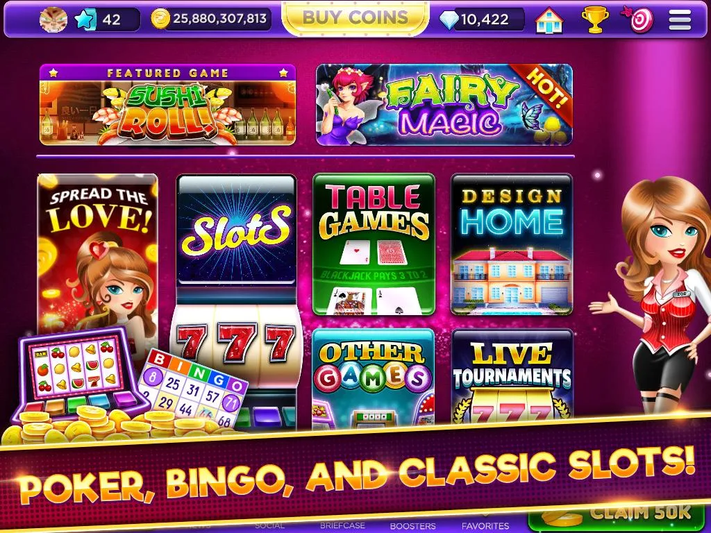 Glamour Casino - Home Designer Slots スクリーンショット 1
