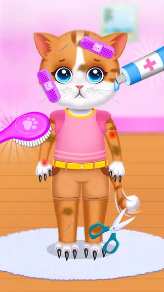 Cute Kitty Cat Pet Care Zrzut ekranu 0