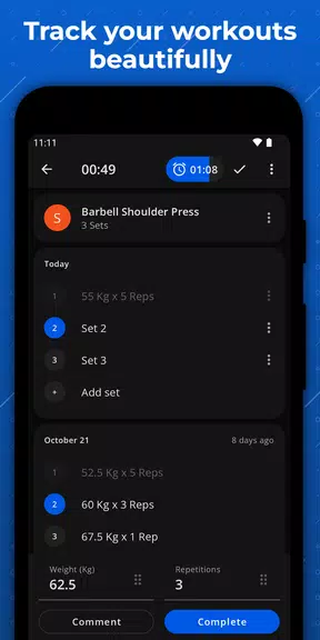 Progression - Fitness Tracker 螢幕截圖 0