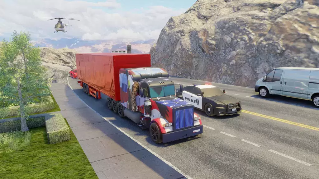 Usa Truck Simulator Car Games 螢幕截圖 1