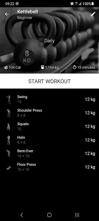 Kettlebell Home Workout Capture d'écran 2