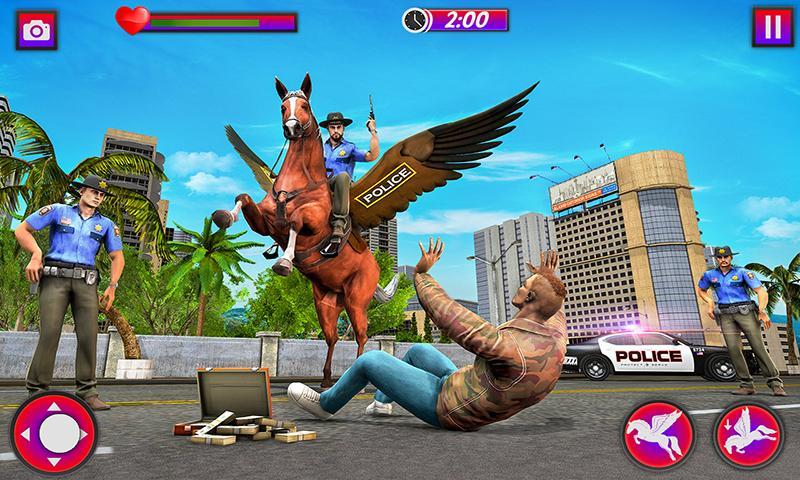 Flying Horse Police Chase Sim 螢幕截圖 2