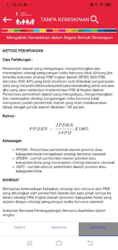 SDG Metadata Indonesia Schermafbeelding 1