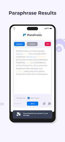 Paraphraser and Summarizer App Capture d'écran 3