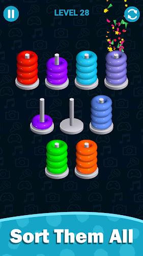 Stacolor: Hoop Stack Ring Game 螢幕截圖 1