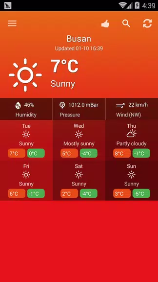 Weather South Korea Tangkapan skrin 1