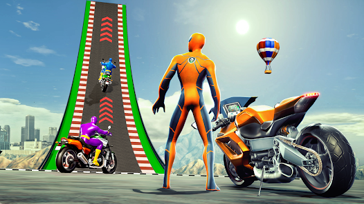 Super Hero Bike: Racing Game Captura de pantalla 2