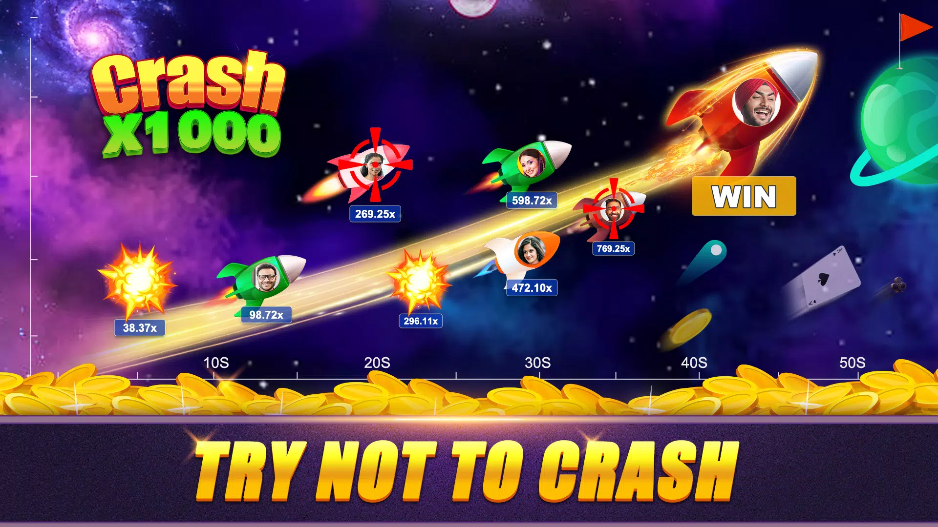 Crash x1000 - Online Poker Tangkapan skrin 2