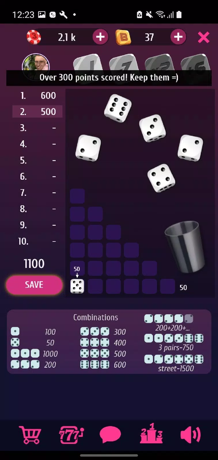 Farkle Pro - 10000 dice game Zrzut ekranu 1