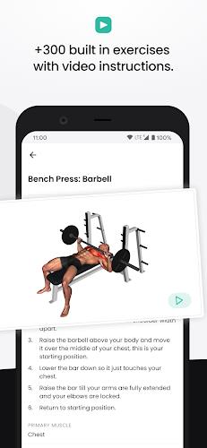 FitHero - Gym Workout Tracker Tangkapan skrin 3