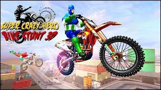 Bike Games Stunts: Spider Hero 스크린샷 0