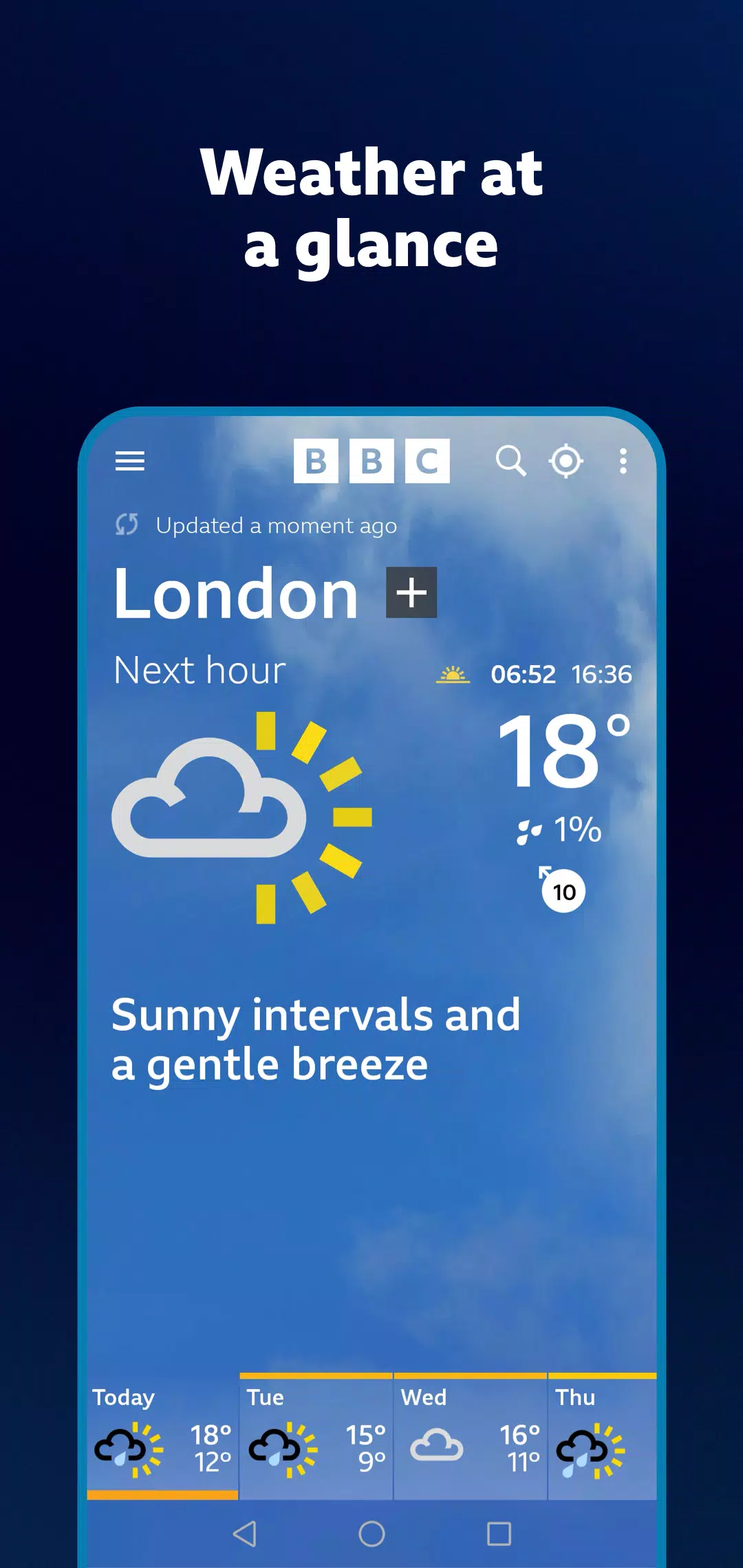 BBC Weather Captura de pantalla 0