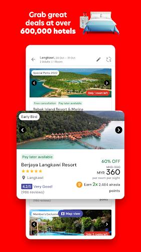 AirAsia MOVE: Flights & Hotels ဖန်သားပြင်ဓာတ်ပုံ 1