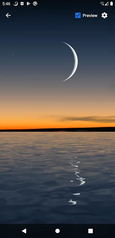 Moon Over Water Live Wallpaper Ekran Görüntüsü 0